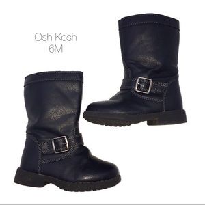 Osh Kosh Black High Motor Boots 6M